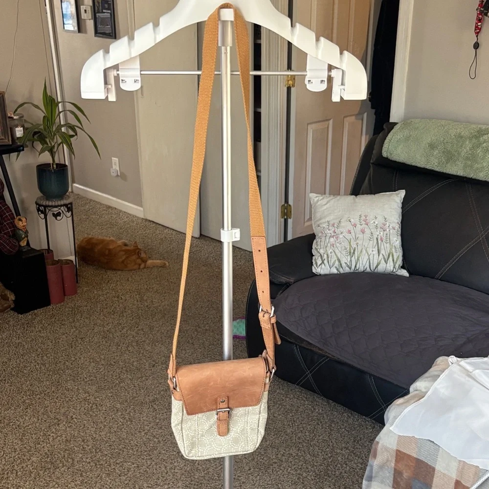 L.L.Bean Tan and Cream Crossbody Bag